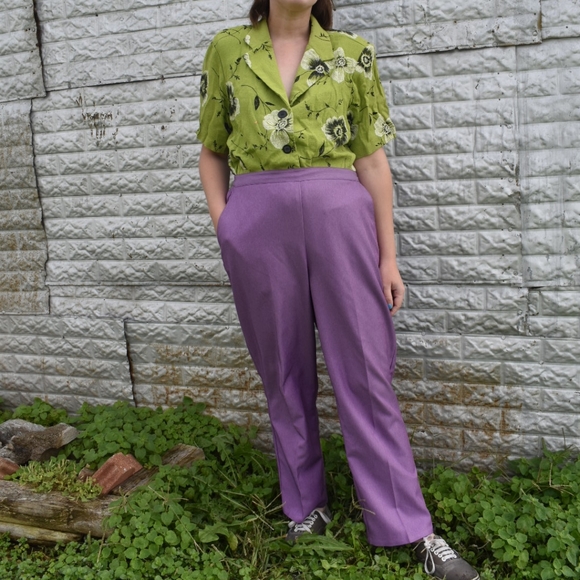 Alfred Dunner Pants - Alfred Dunner Purple Pants